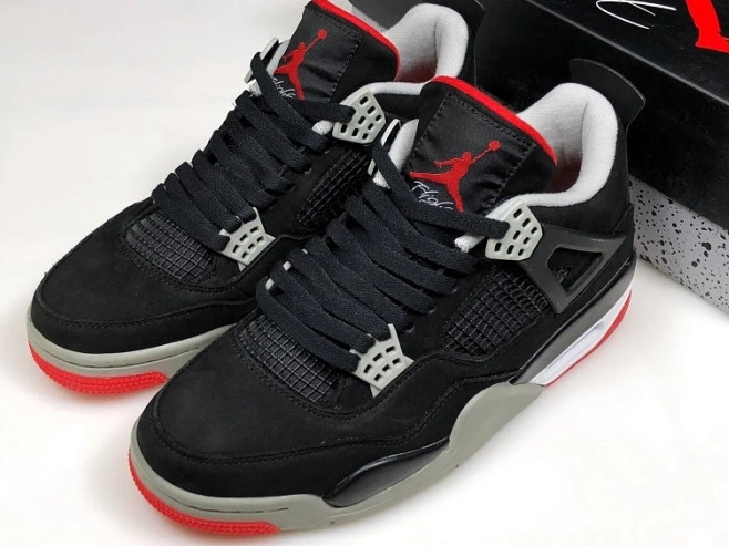 Cheap LUCY CEMENT JORDAN 4 BLACK 308497-060 RETRO 0804